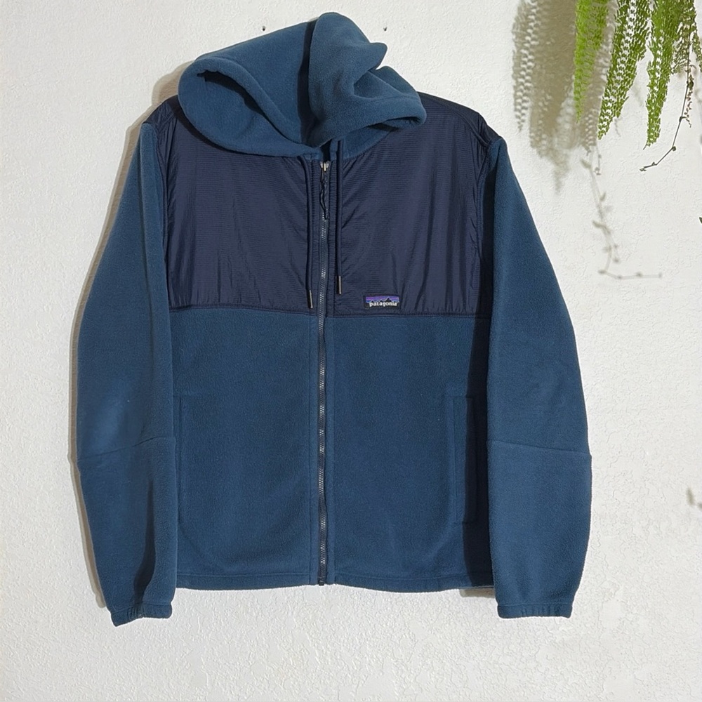 Patagonia Microdini Hoody Jacket Women’s SZ Medium Blue Full Zip